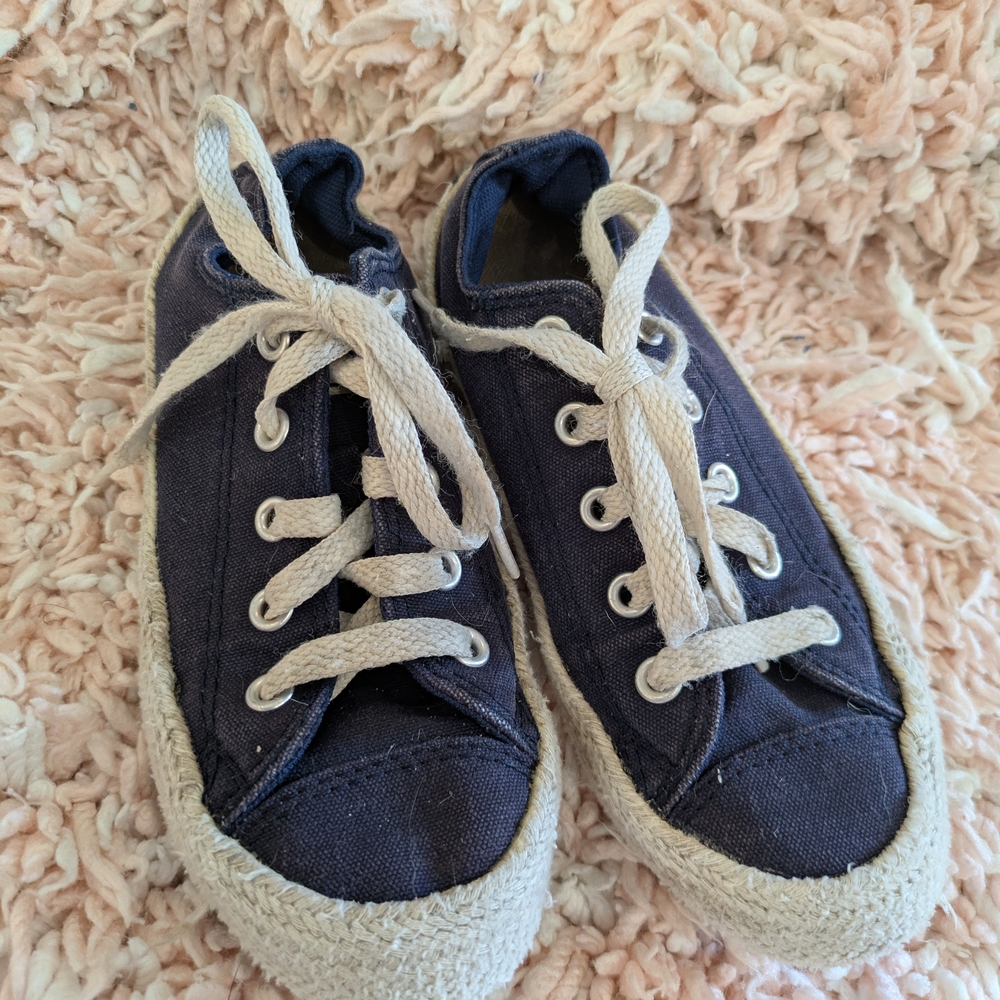 Converse Blue Cream Canvas Sneakers